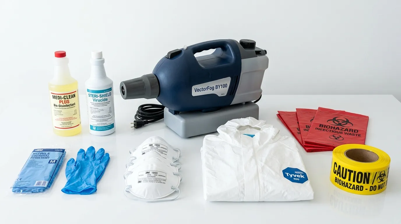 Professional biohazard remediation crew working in Westbrook